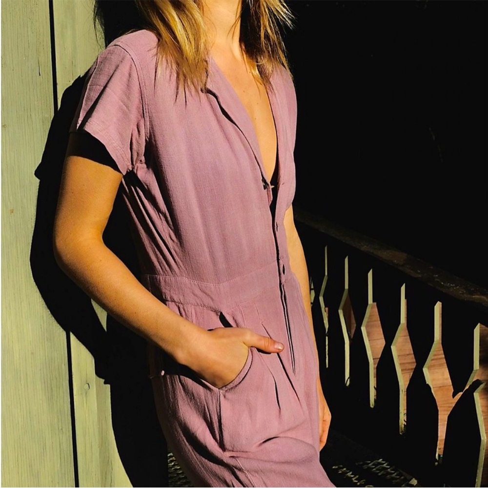 NWT Free People Margot Short Sleeve Jumpsuit Coveralls